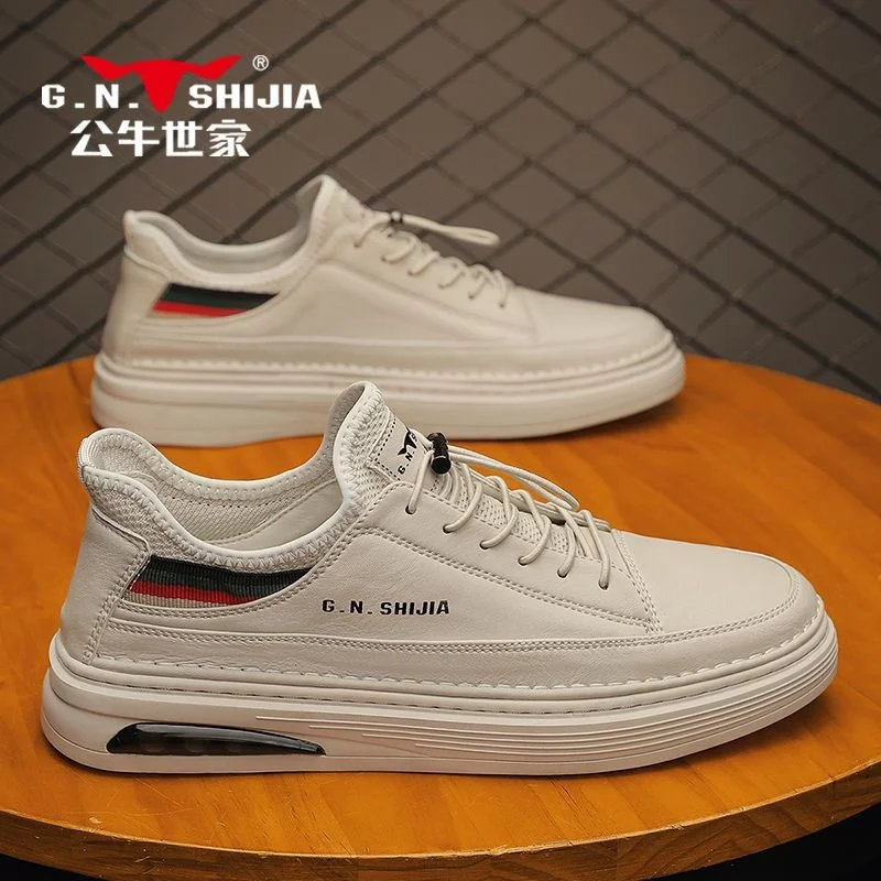 

High quality Shoes Men's 2023 Autumn New Fashion Leisure Lazy People Slip on Leather Soft Soled Plate