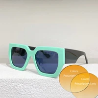 blue black white square large frame high quality womens prescription sunglasses 7821 fashion mens glasses