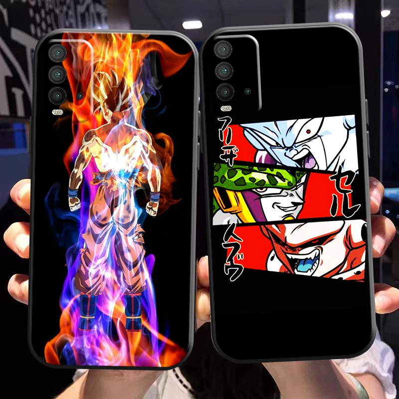 

Dragon Ball Goku Phone Case For Xiaomi Poco M3 M3 Pro 5G POCO X3 PRO NFC X3 GT Liquid Silicon Black Carcasa Soft Silicone Cover