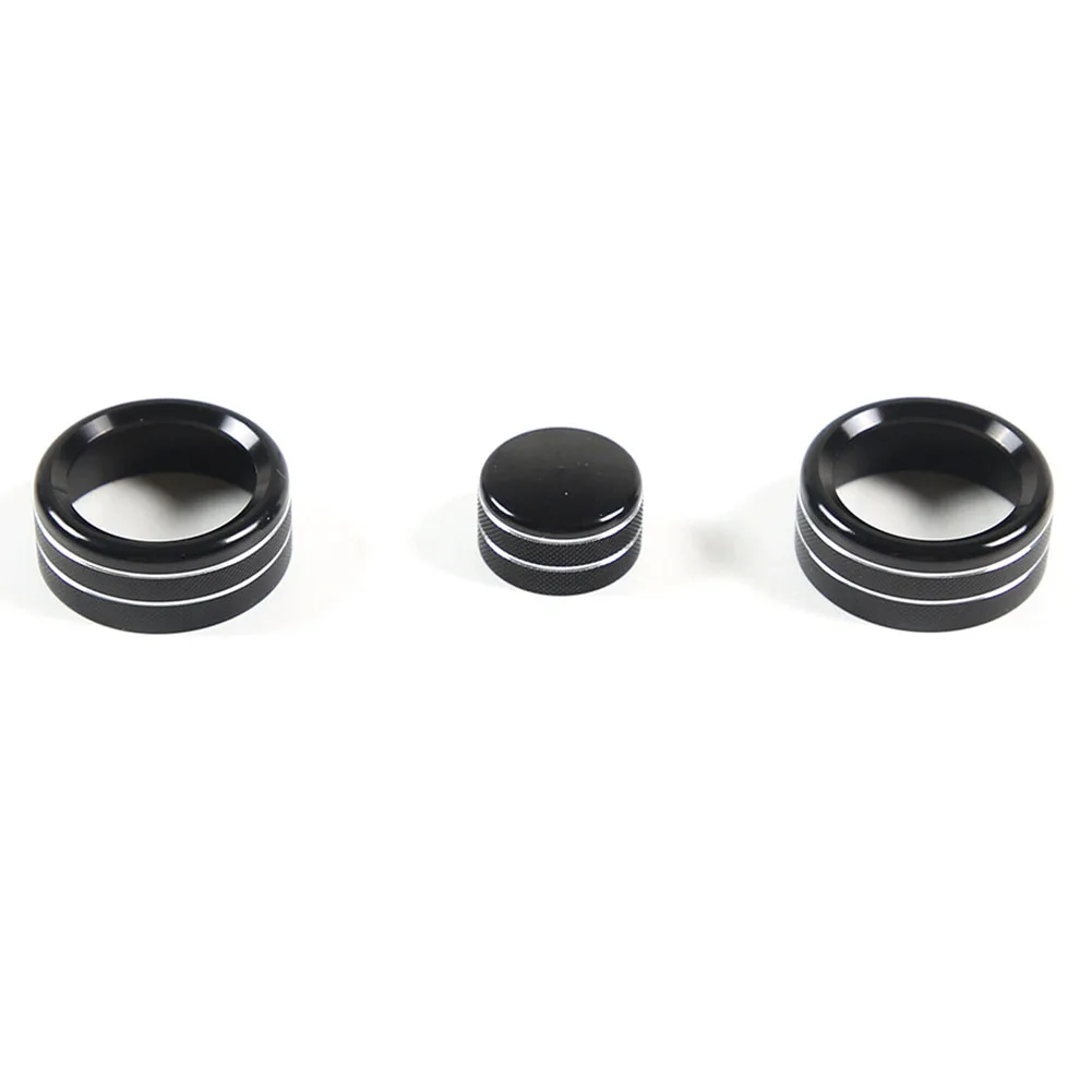 

3pcs Car Air Conditioner Volume Knob Trim Ring Switch Button Knob Cover For Corvette C6 2007-2013 Interior Decoration Accessory