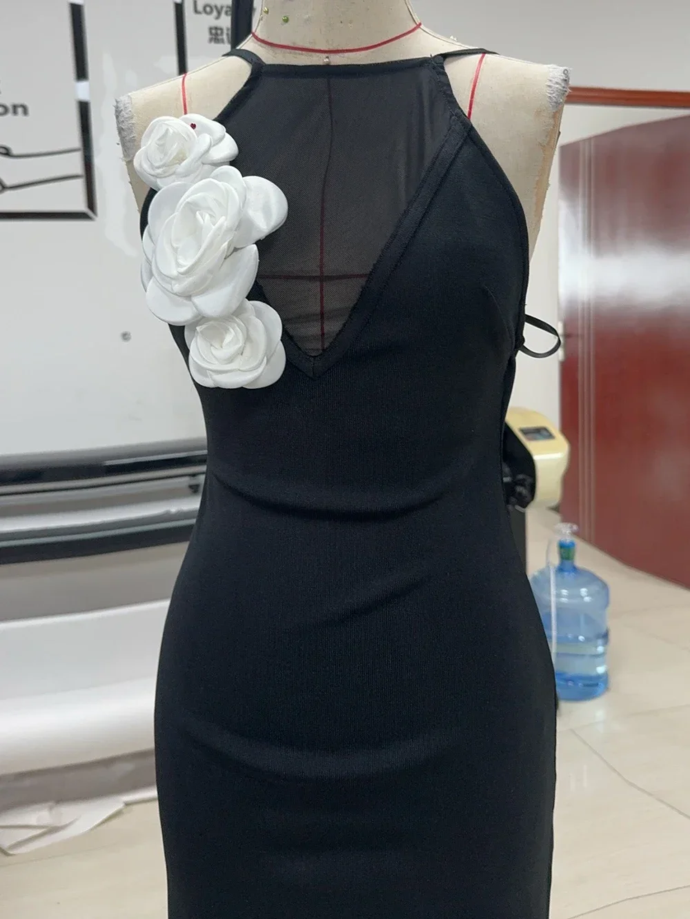 2024 новое летнее женское сексуальное сетчатое платье без рукавов с открытой