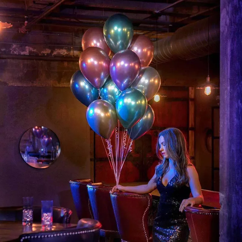 

5/10/12inch Glossy Metal Pearl Latex Balloons Thick Chrome Metallic Colors helium Air Balls Globos Birthday Party Decor