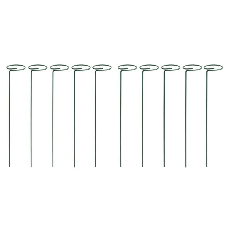 

Hot 16PCS Beautiful Plant Support Stand Flowers Support Ring Metal Plant Support Stakes Bonsai Support Backyard Garden Tool