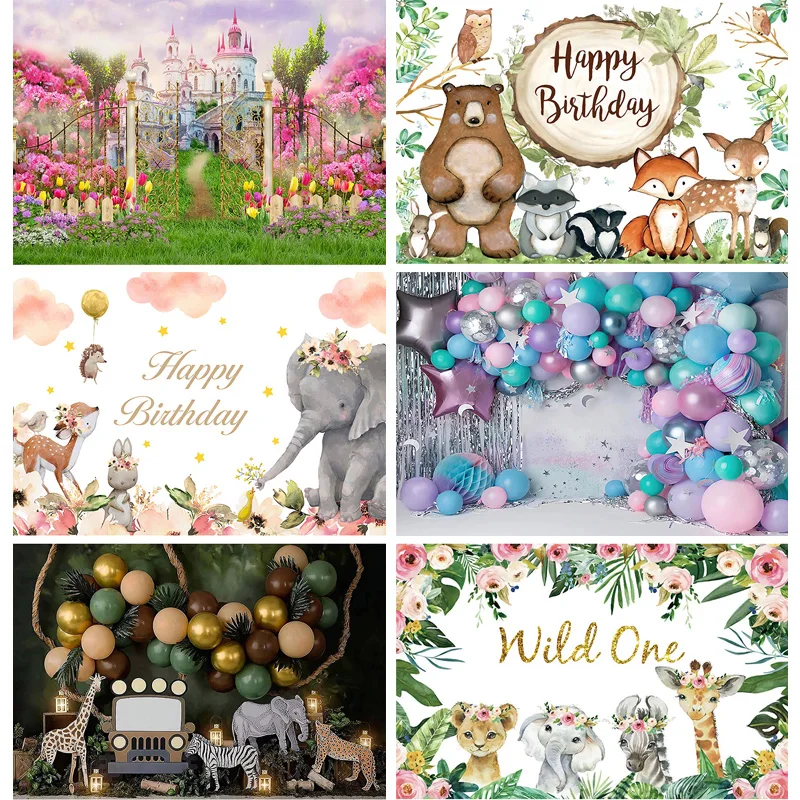 

Children's Newborn 1st Birthday Party Background Jungle Animal background Photo Studio Photography Props 221016 MMT-01