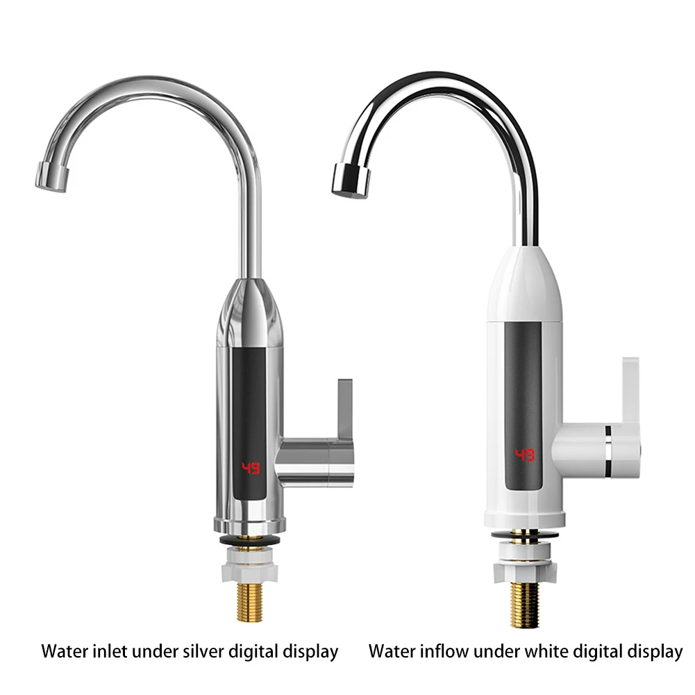 220V 110V EU Plug Electric Water Heater Faucet LCD Display 360-Degree Adjustable Hot Cold Water Dual-Use Instant Heating Taps enlarge