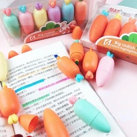 student gift highlighter marker key student supplies carrot macaron color highlighter high value stationery art