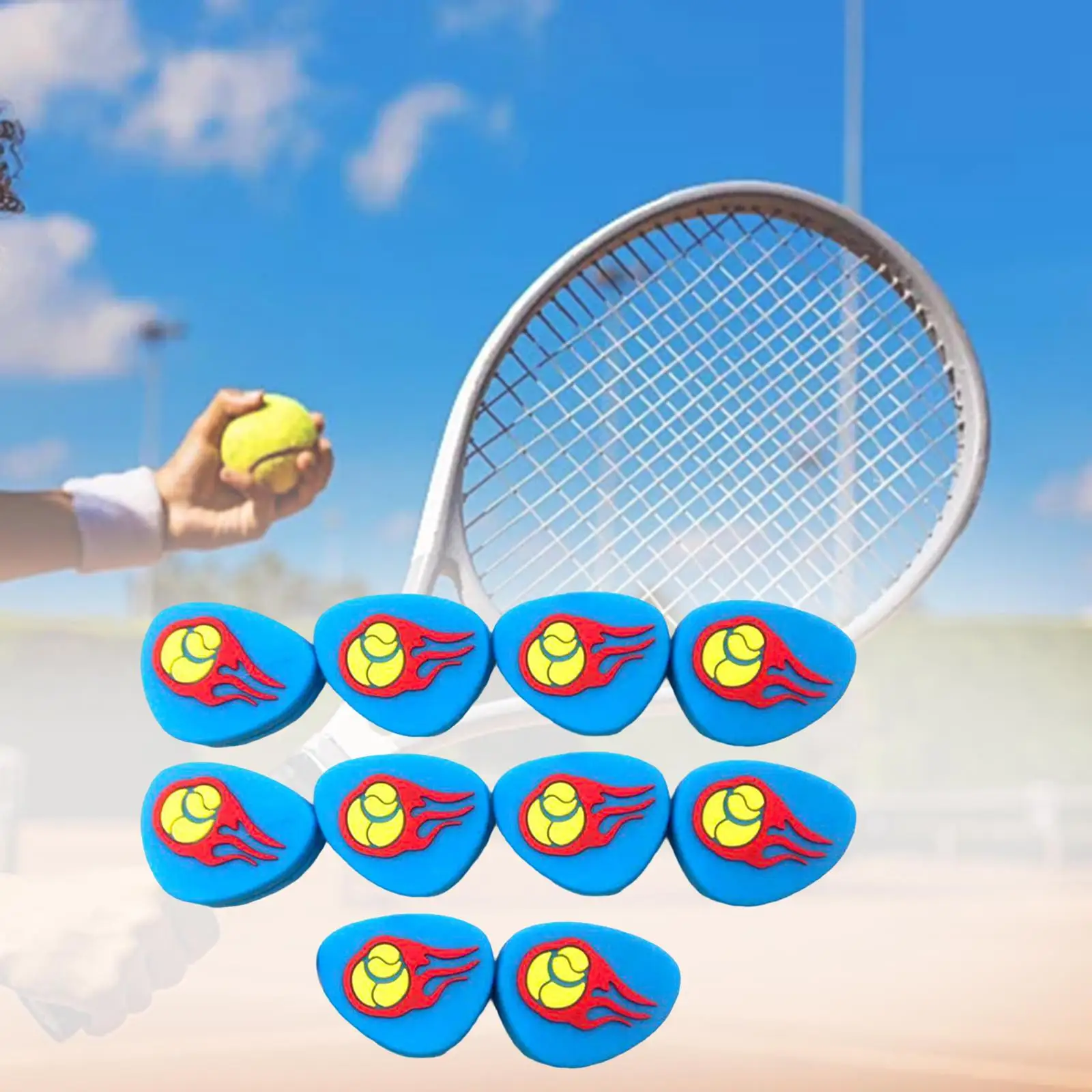 

Tennis Vibration Dampener Shock Absorber Durable Tennis Dampeners Flame Fire Damper for Players Gift Outdoor Sports Accessories