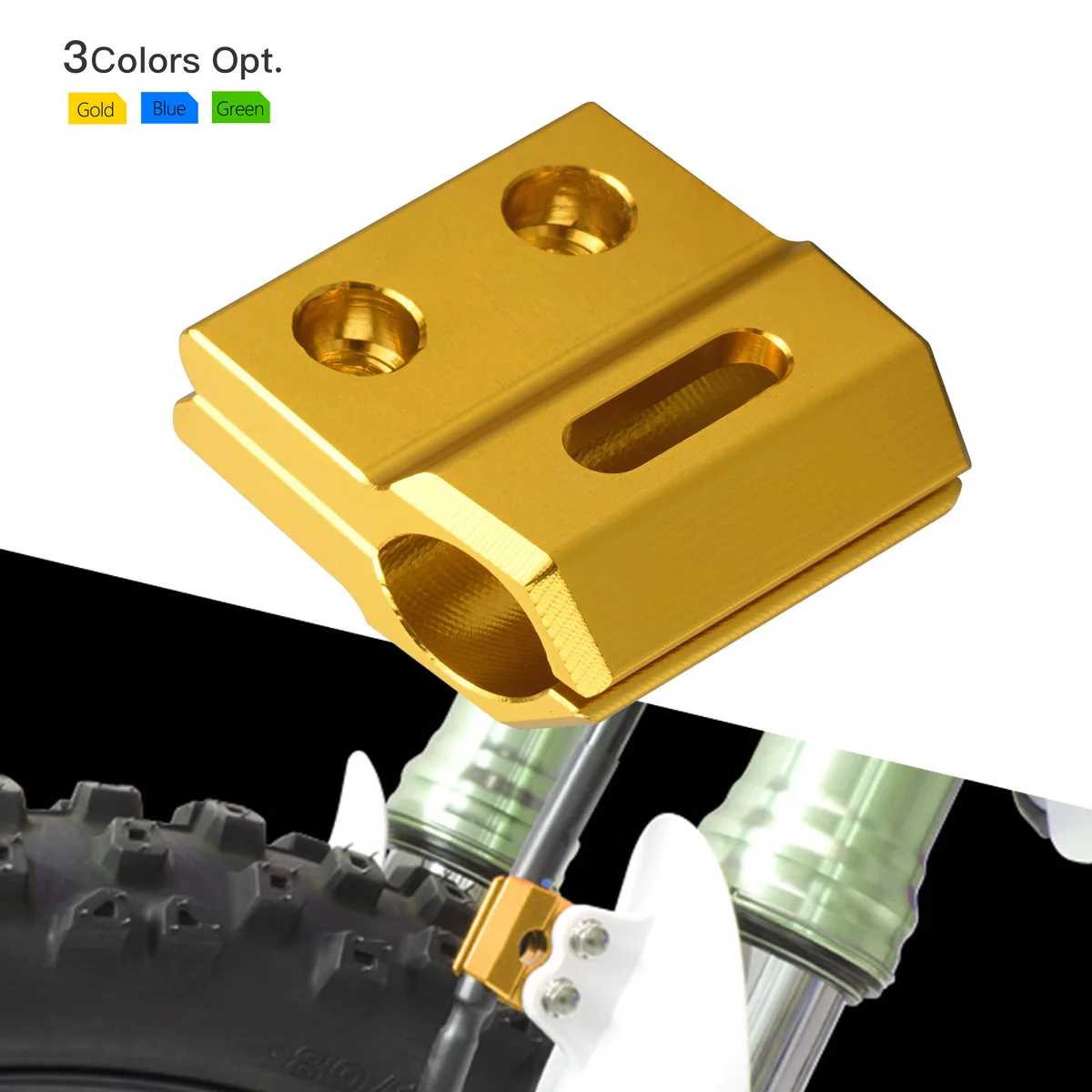 

NICECNC For Suzuki DRZ400SM 05-21 RMZ250 2004-2019 RMZ450 05-19 RMZ450Z Brake Line Hose Clamps Holder Motocross Aluminum Gold