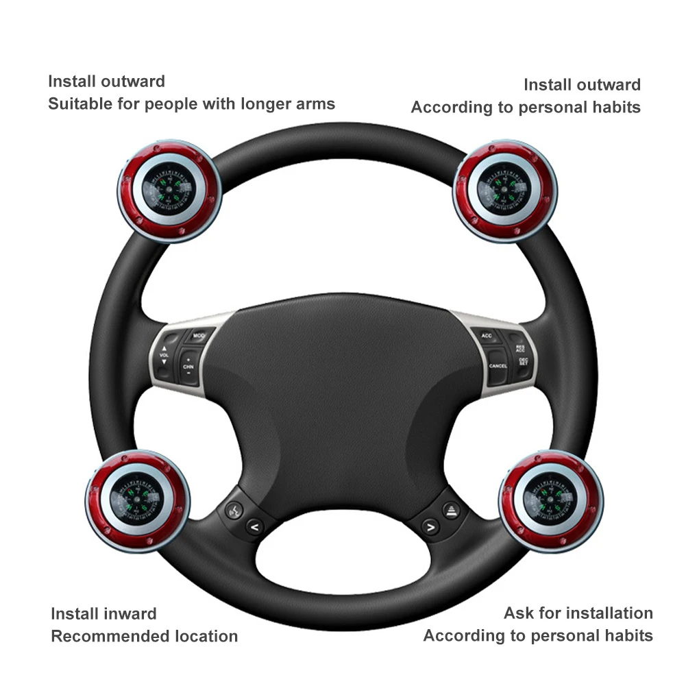 Ручка-Спиннер на руль с компасом вращающаяся 360 градусов ручка усилителем