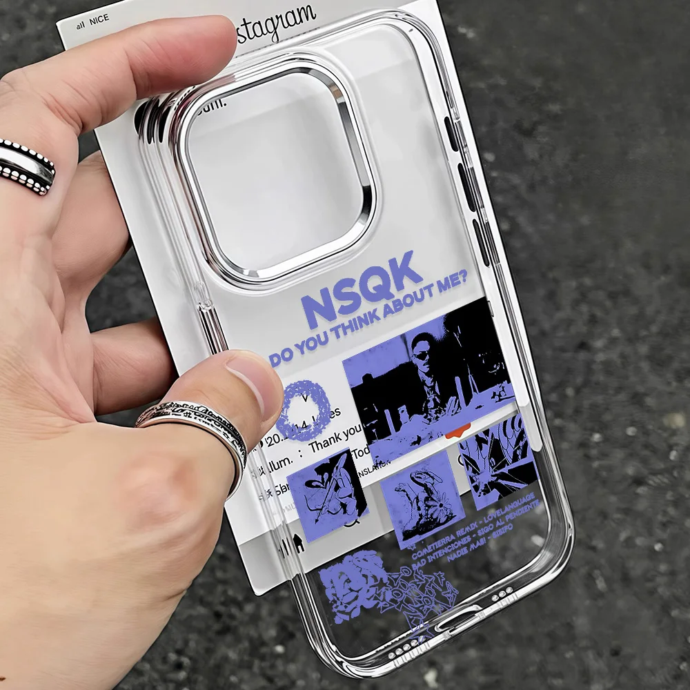 Фото Чехол для телефона ATP Album Nsqk для iPhone 17 16e 16 15 14 13 12 11 mini Pro Max X XR XSMAX 8 7 Air Plus, прозрачный мягкий чехол №3