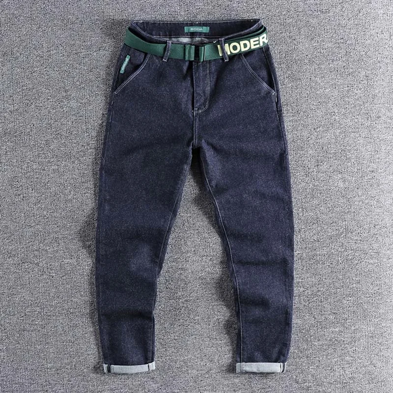 

primary new texture 2023 color jeans autumn men's slim casual high quality small leg pants handsome boy wear 0380 for promotion