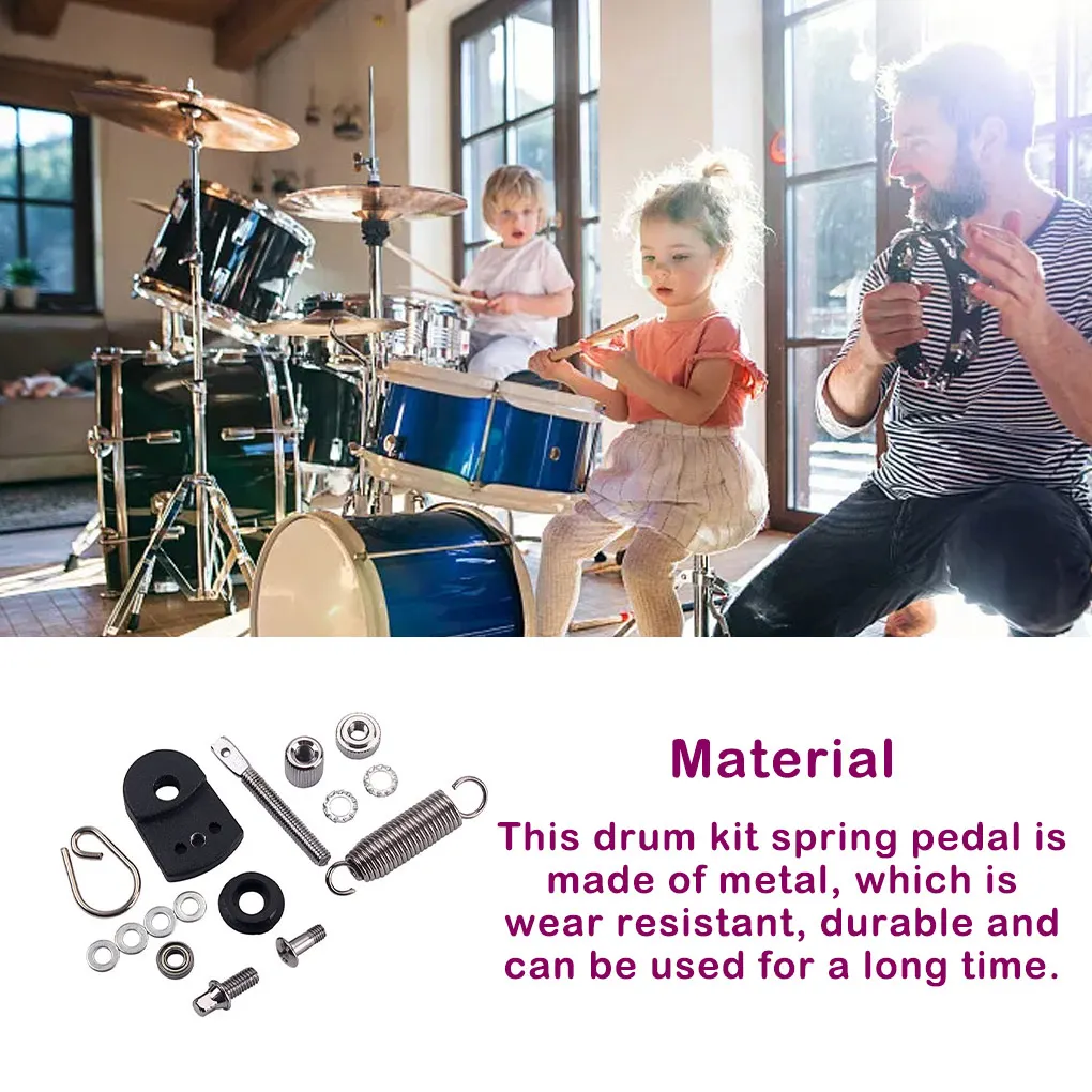 

Набор барабанов с пружинной педалью, металлическая сборка, педали для ударных инструментов, музыкальных игр, набор аксессуаров для обслужи...