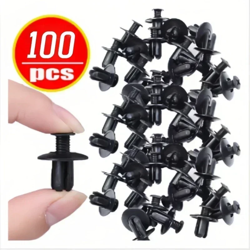 

10/30/50/100 шт. 8 мм пластиковые Заклепки Крепеж Универсальный Автомобильный пластиковый расширение пирсинг винт клипса бампер крыло