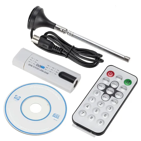 Цифровой спутник PzzPss DVB T2 USB TV Stick тюнер с антенной дистанционный HD USB TV приемник DVB-T2/DVB-T/DVB-C/FM/DAB USB TV Stick