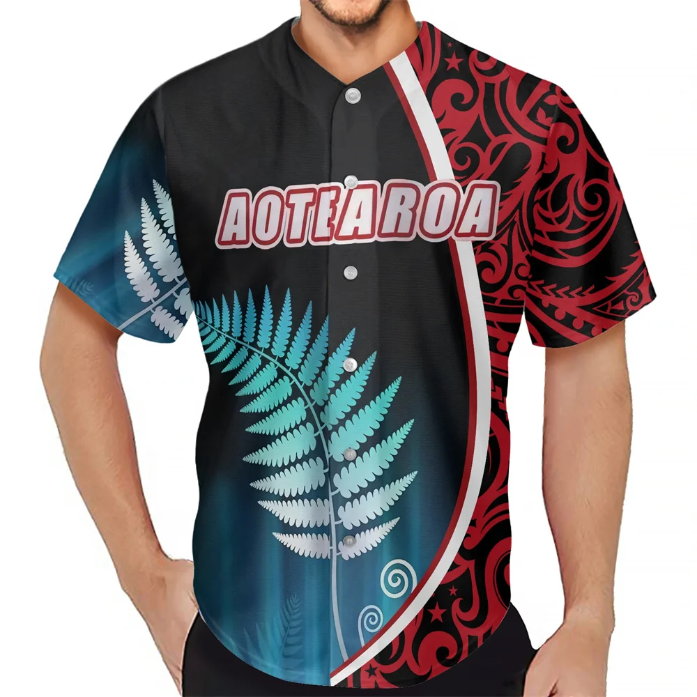 

Рубашка мужская с сублимационным принтом, короткий рукав, на пуговицах, полинезийская Этническая футболка с татуировкой маори, серебристый...