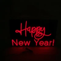 Happy New Year Neon Sign Custom Wall Party Decoration DIY Led Neon Letters Birthday Decor Customized Neon Name