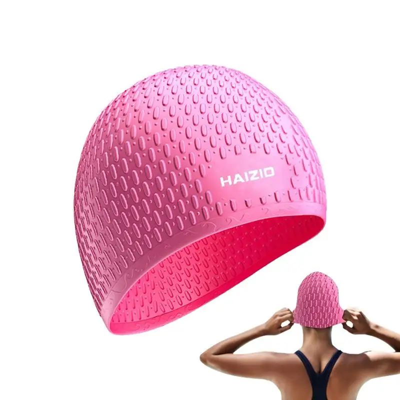 

Высокоэластичные шапки для плавания для взрослых, для мужчин и женщин, шапка для плавания большого размера для длинных кудрявых, плетеных в...