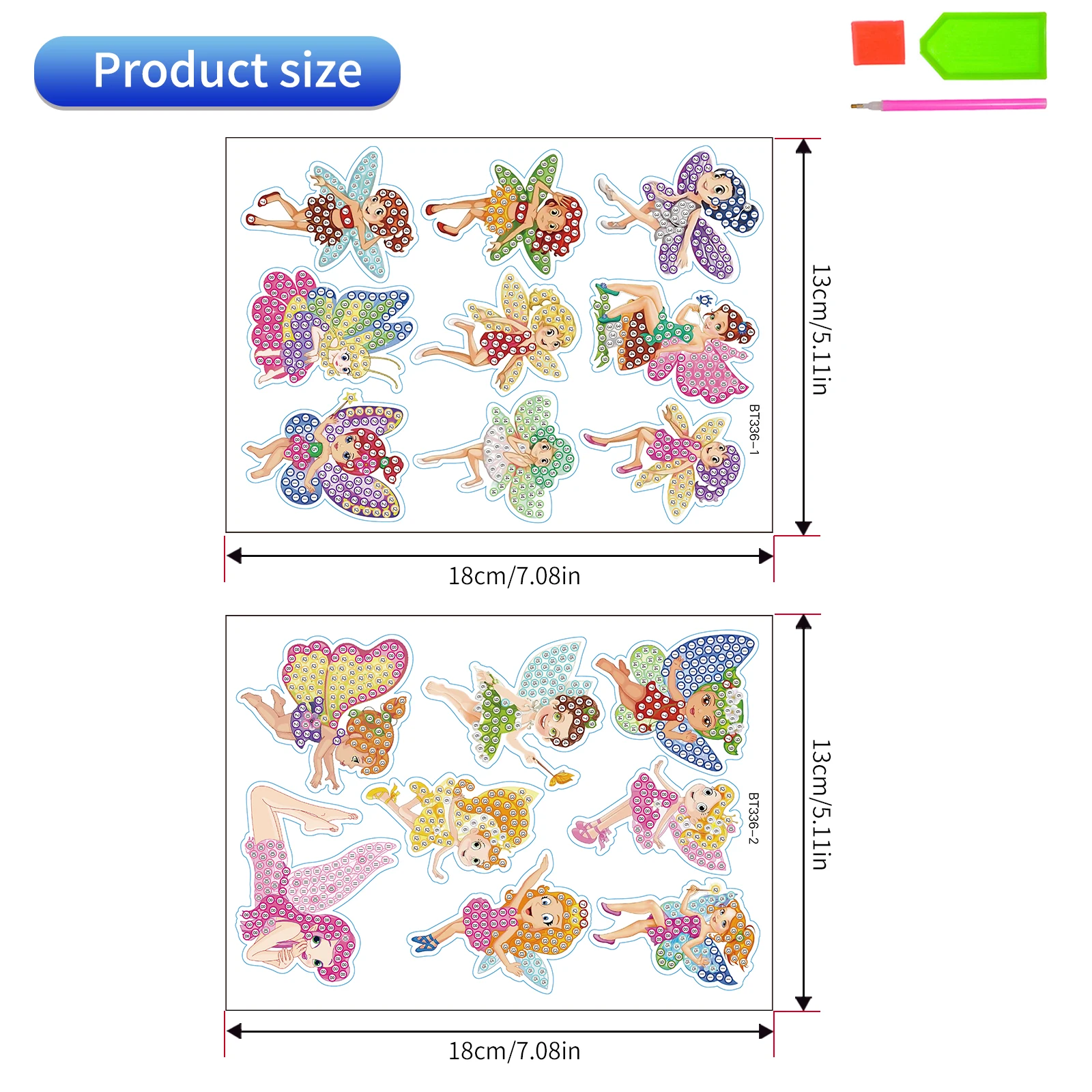 5D Мультяшная Цветочная Фея Набор Алмазной Живописи Для Детей Художественное