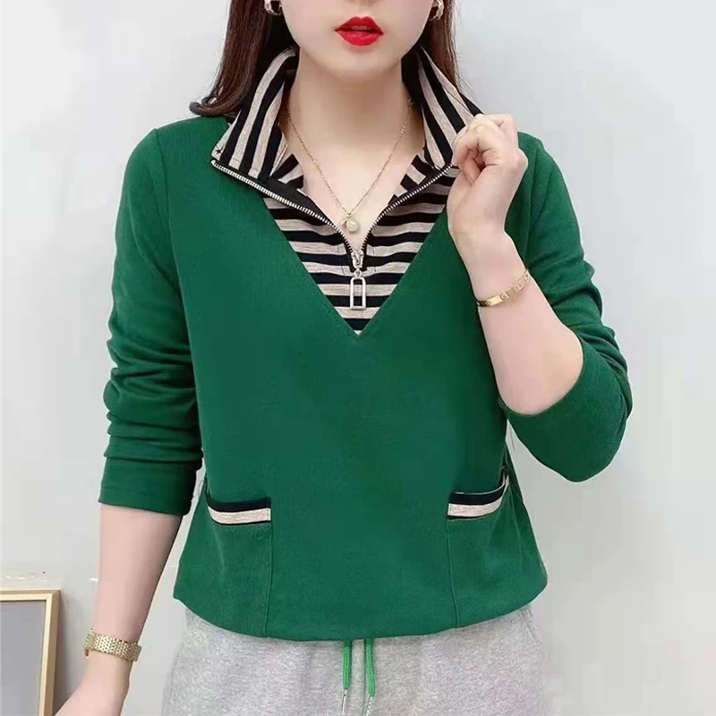 Женский полосатый лоскутный повседневный