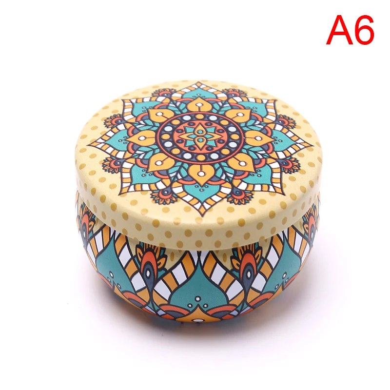 

Круглая металлическая коробка для свечей