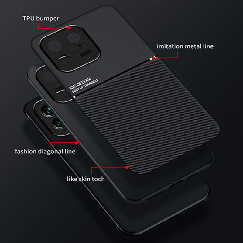 Магнитный чехол с кожаной текстурой для Xiaomi 13 Φ Mi 12T Pro 11 Lite автомобильный 12 11T Ultra