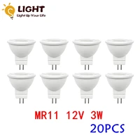 energy saving led bulb mr11 gu4 20pcs 12v 3w cob spotlight 3000k 4000k 6000k warm light for home decoration replace halogen lamp