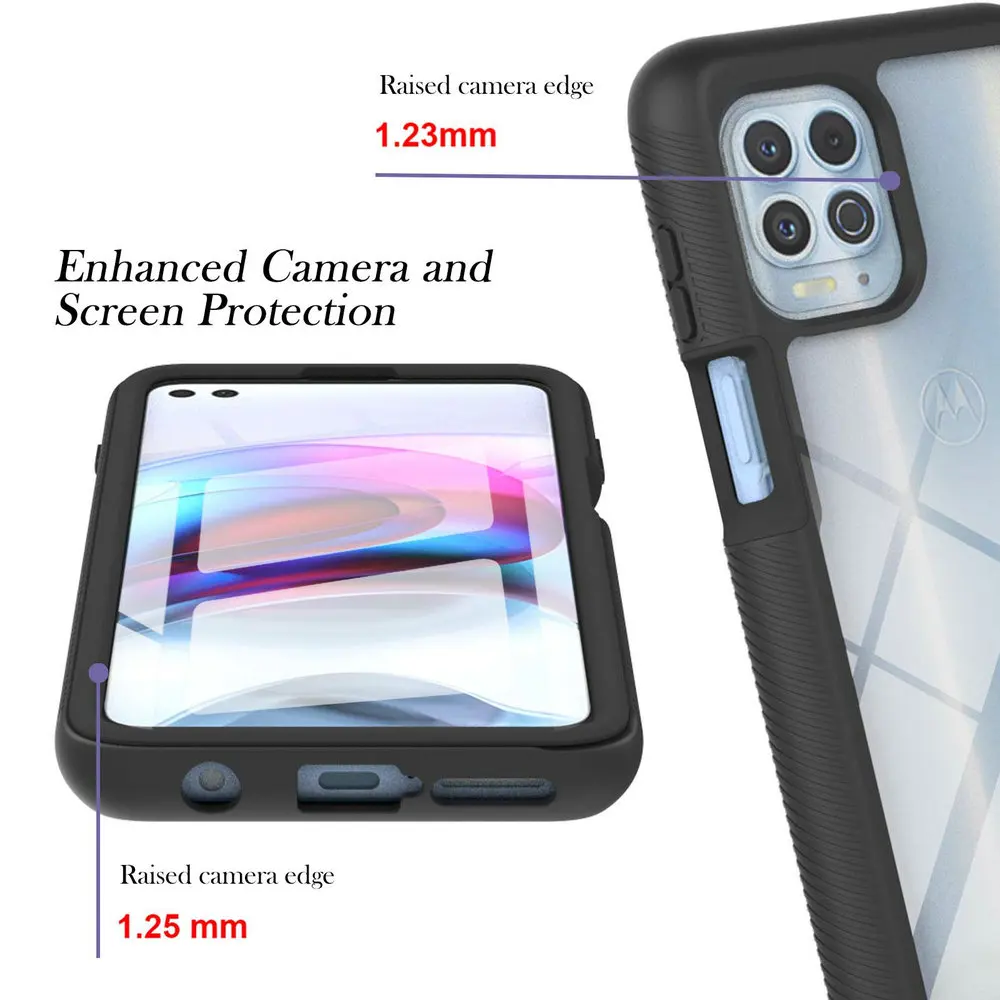 crystal case front film 360 protect for motorola moto g100 phone cover back capa motorola edge 20 pro 20 lite s 5g bumper shell free global shipping
