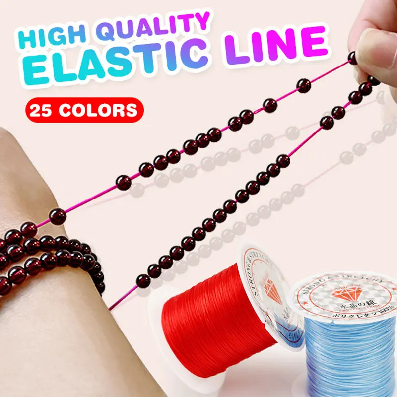 

10M/Roll Strong Elastic Crystal Beading Cord Bracelets Stretch Rubber Line Jewelry Thread String Necklace DIY Making Cords