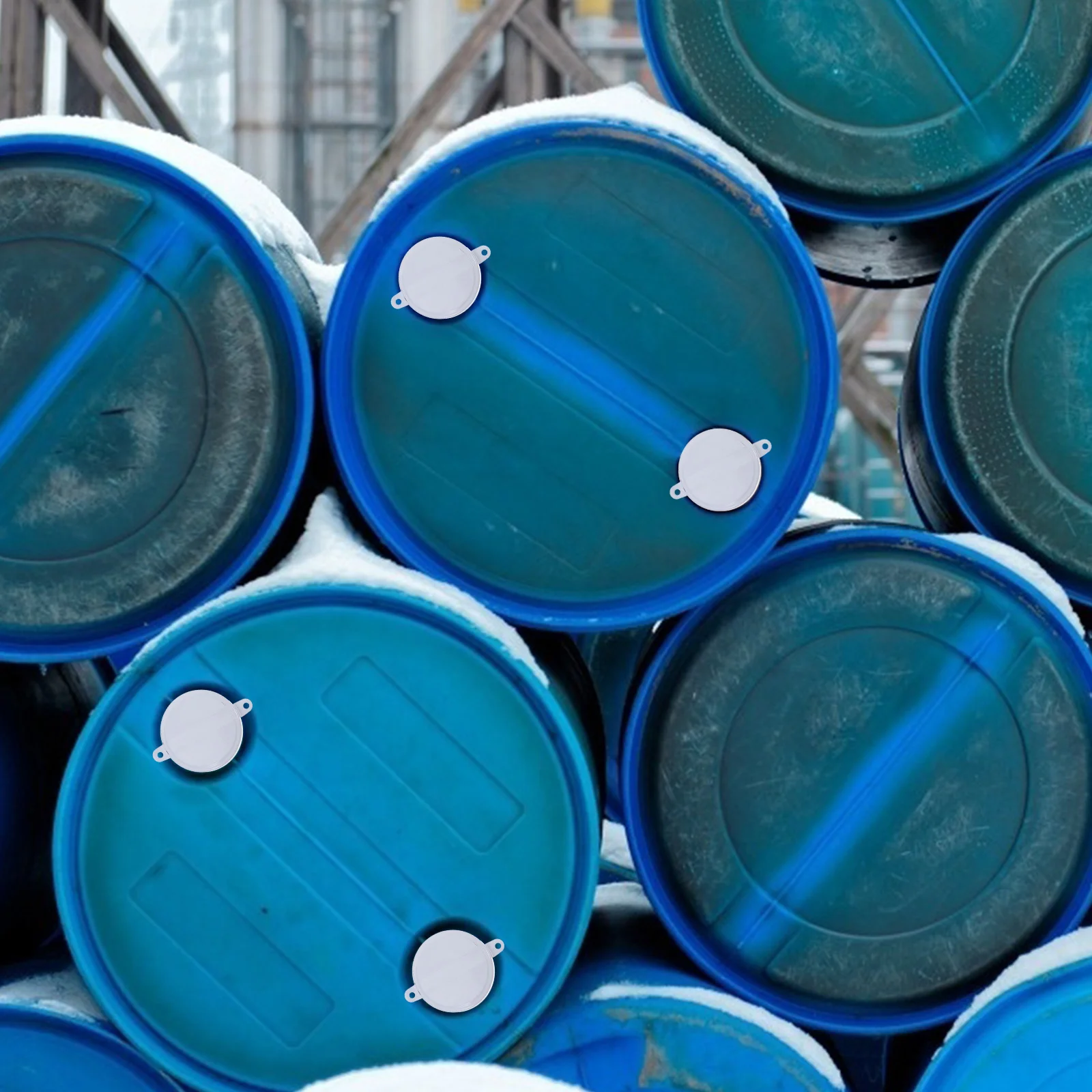 

20 Sets Drum Cover Plastic Bottle Caps Oil Barrel Lids Plug Water Seal Iron Sheet