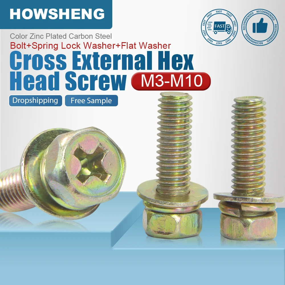 

HOWSHENG винты M4 M5 M6 M8 с шайбой