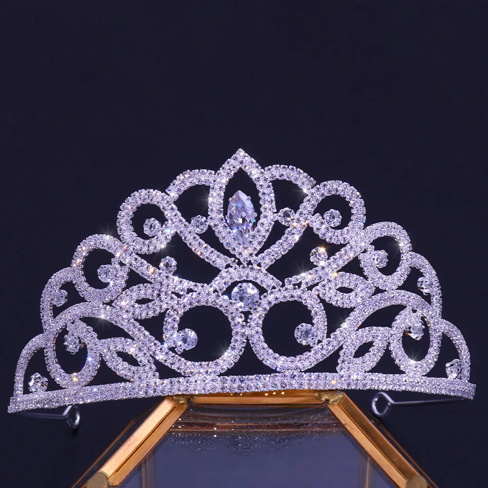 

Модная винтажная Хрустальная корона головной убор свадебное платье свадебные аксессуары Роскошная тиара свадебная корона