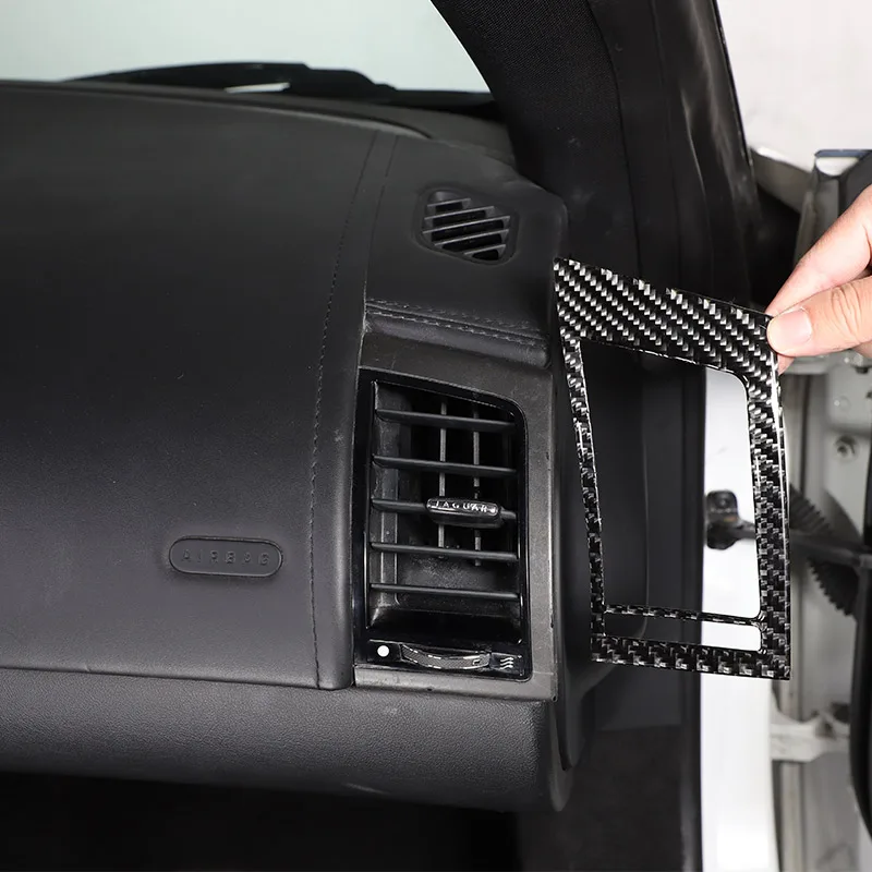 

Для Jaguar F-TYPE 2013-2022 мягкая углеродная волоконная Автомобильная центральная консоль Боковая Крышка вентиляционного отверстия отделка стикер ...
