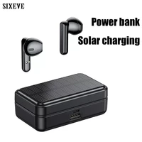 high quality headphonessolar charging power bank for cell phone and wireless bluetooth earphones sport music stereo tws luxury
