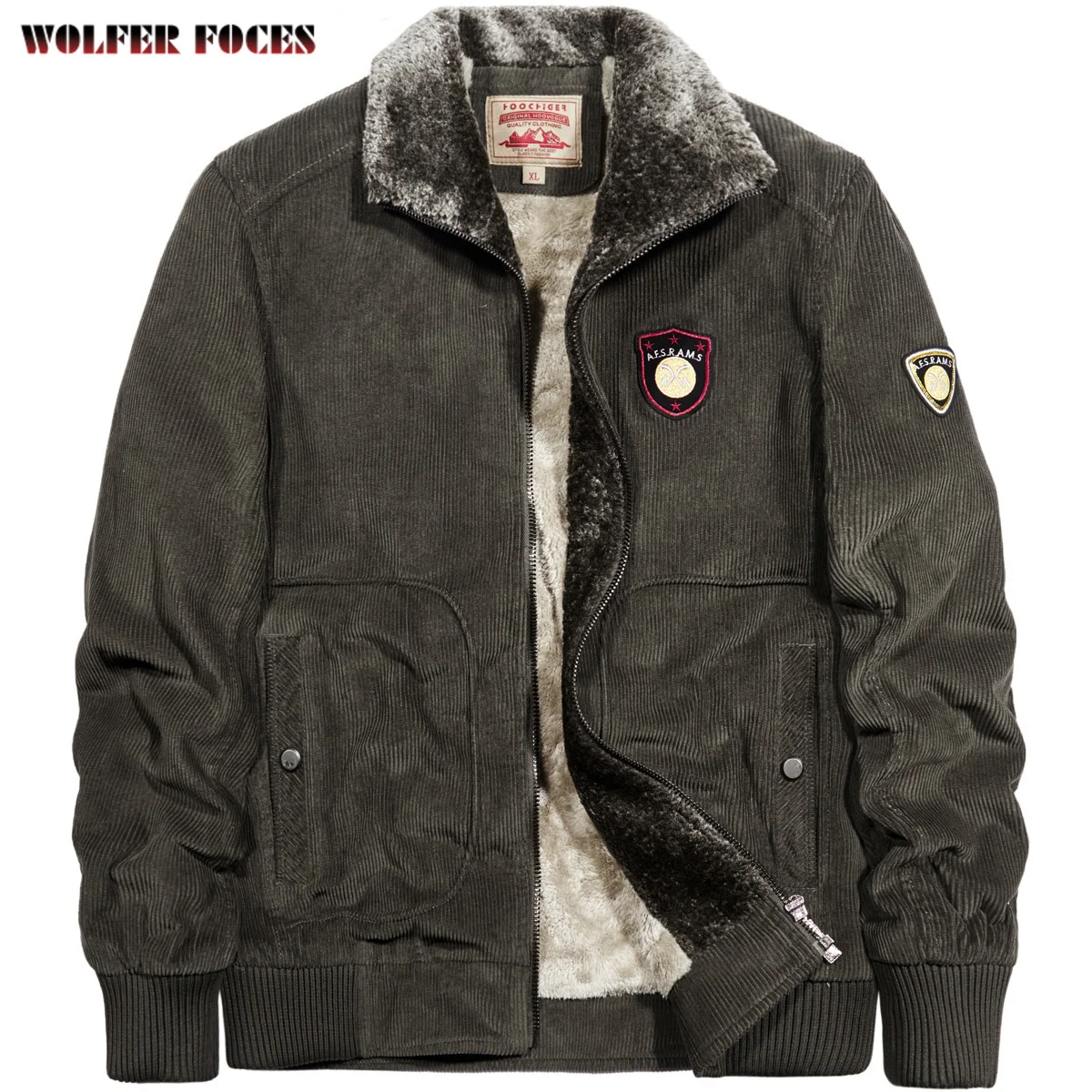 2022 New Cotton Clothes Men's Winter Thickened Plush Loose Tooling Coat Korean Casual Jacket Large Military Cotton Clothes