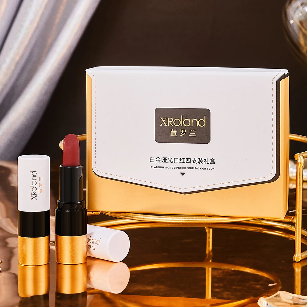 4 шт./компл. бархатная матовая платиновая помада для макияжа женщин губ влажный