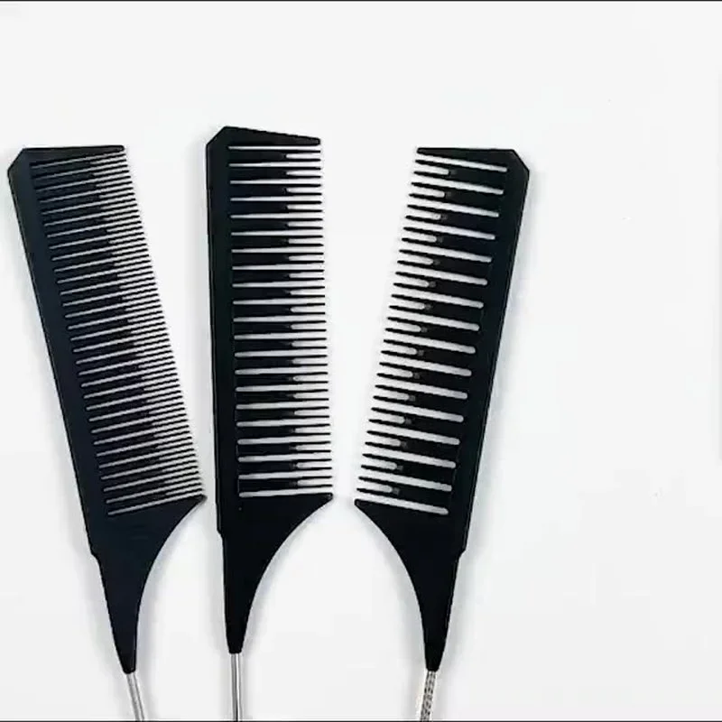

Новая расческа-хайлайтер стальная расческа-игла с хвостом для парикмахерской окрашенная гребень для волос Антистатическая расческа для волос парикмахерский инструмент для волос