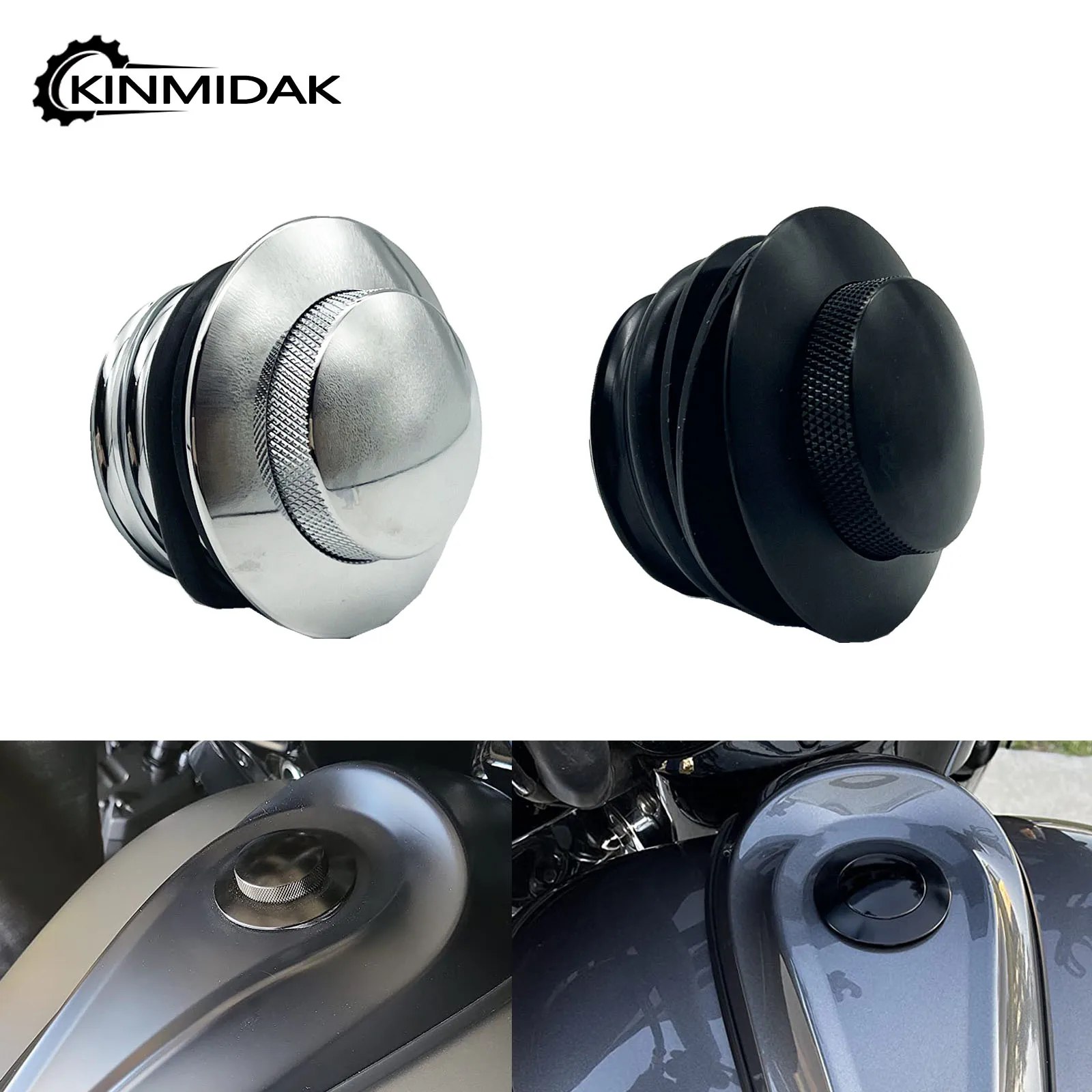 

Motorcycle Pop-up Tank Gas Cap Vented Flush Mount Fuel Filler Cap For Harley Touring Glide Road King Dyna Fat Bob Softail Fatboy