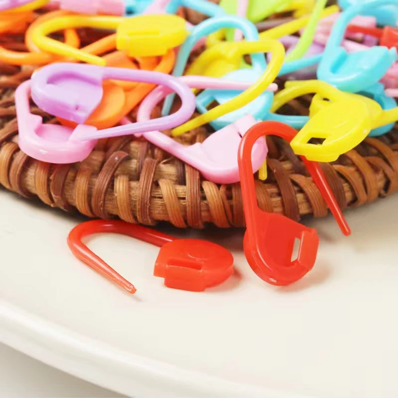 

DIY Mix Color Plastic Knitting Tools Locking Stitch Markers Ring Crochet Latch Knitting Tools Needles Clip Hook Set Craft Sewing