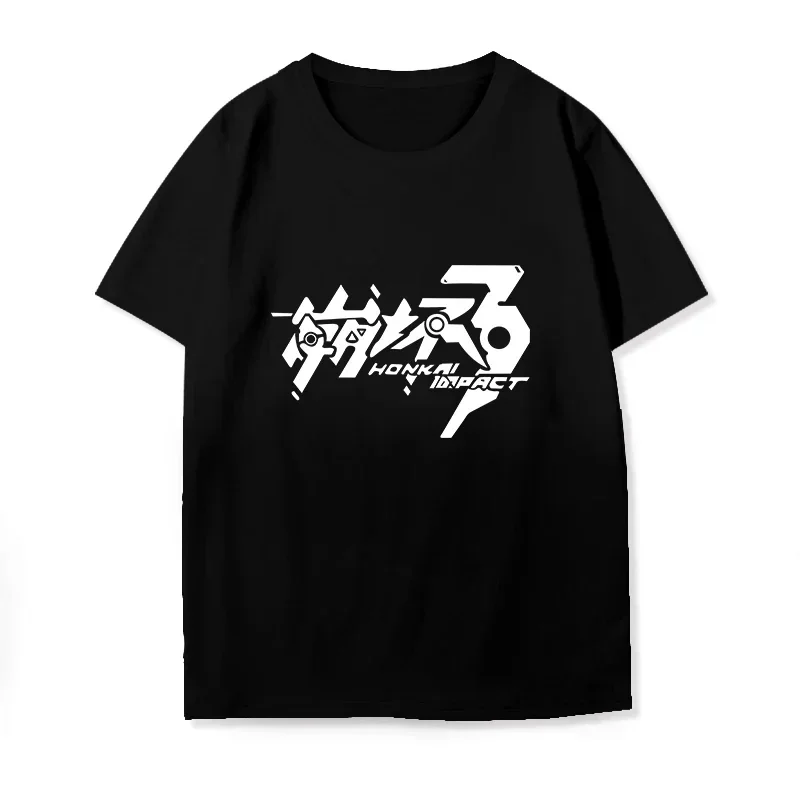 Футболка игры Honkai Impact 3 летние повседневные свободные топы унисекс хипстерская