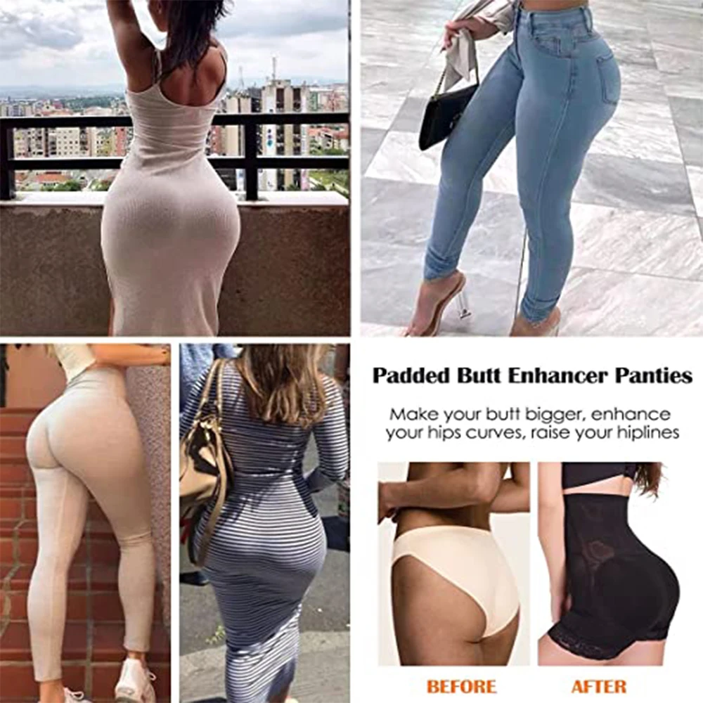 Butt Pads Underwear for Women Booty Padded Lace Panties Shape The Buttocks Plump Curve Buttock and Hip Enhancer Shapewear Shorts