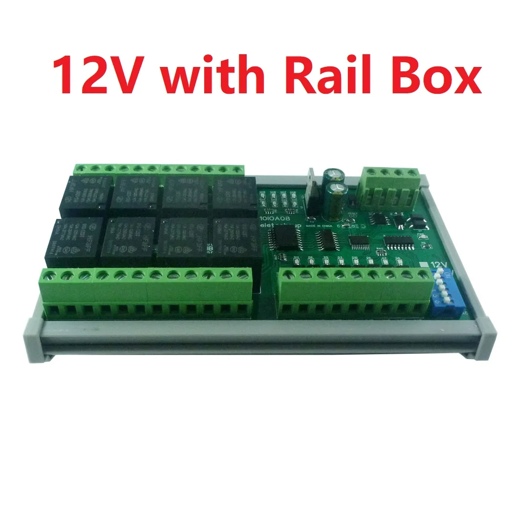 DC 12V 24V 8I8O PLC IO расширяющаяся плата UART RS485 релейный модуль Modbus PTC камера Мониторинг