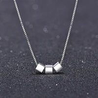 korean fashion choker necklace for women square pendant silver color necklaces clavicle chains female party jewelry gift on neck