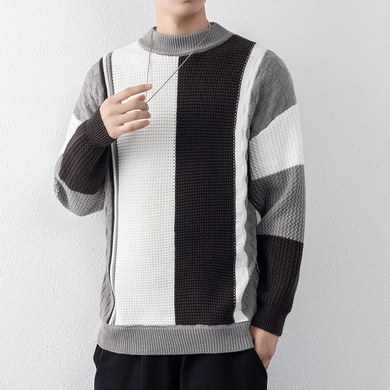 

Pull Homme Korea Style Fashion Knitted Sweater Mens Fall Winter Thick Warm High End Pullovers Sweaters Men Soft Casual Sweater