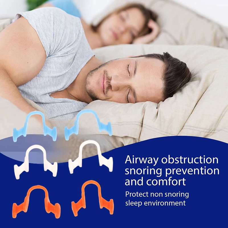 2/10 шт. силиконовый зажим для носа против храпа спортивный легкое дыхание