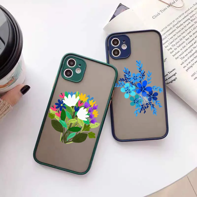 Чехол для телефона векторный с цветами iphone X XR XS Max 11 12 13 mini Pro 7 8 plus SE 2020 жесткие