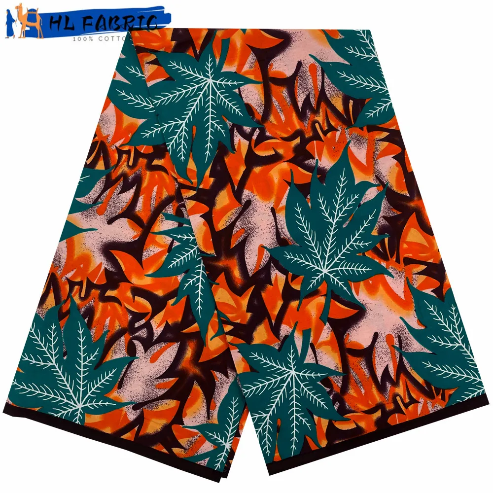 

Африканская восковая Ткань 6 ярдов, настоящий воск в нигерийском стиле, квадратная ткань, Голландская Ткань, 100% хлопок для шитья