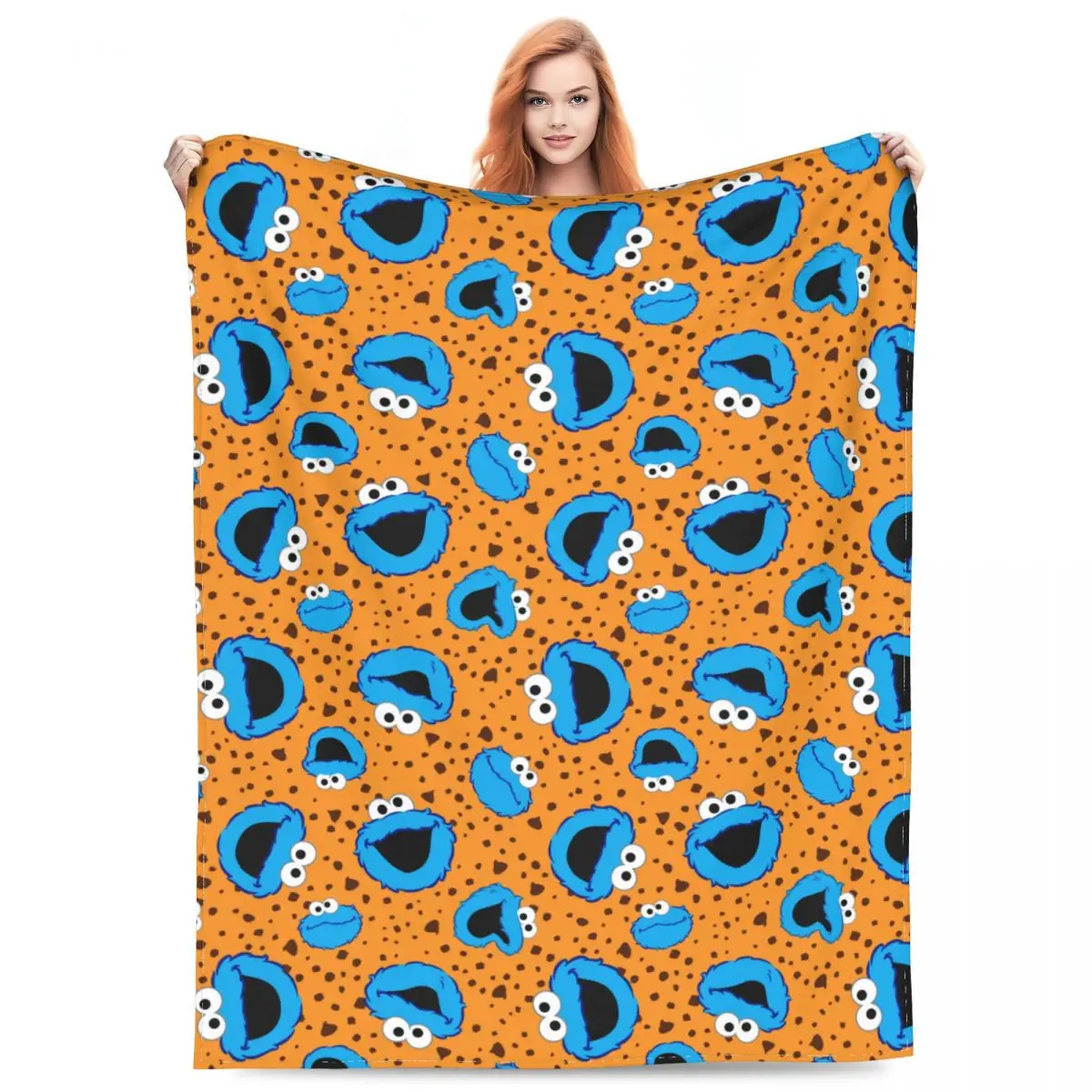 

Забавные одеяла с печеньем и монстрами, флисовое украшение, уютные мягкие Пледы для постельного белья, дорожное плюшевое тонкое одеяло