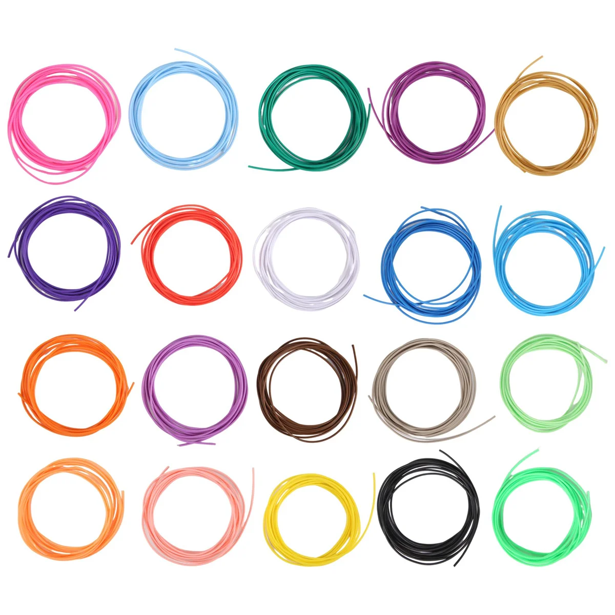 Стержни нити для 3D-печати PCL 1 75 мм упаковка из 20 штук случайный цвет низкая