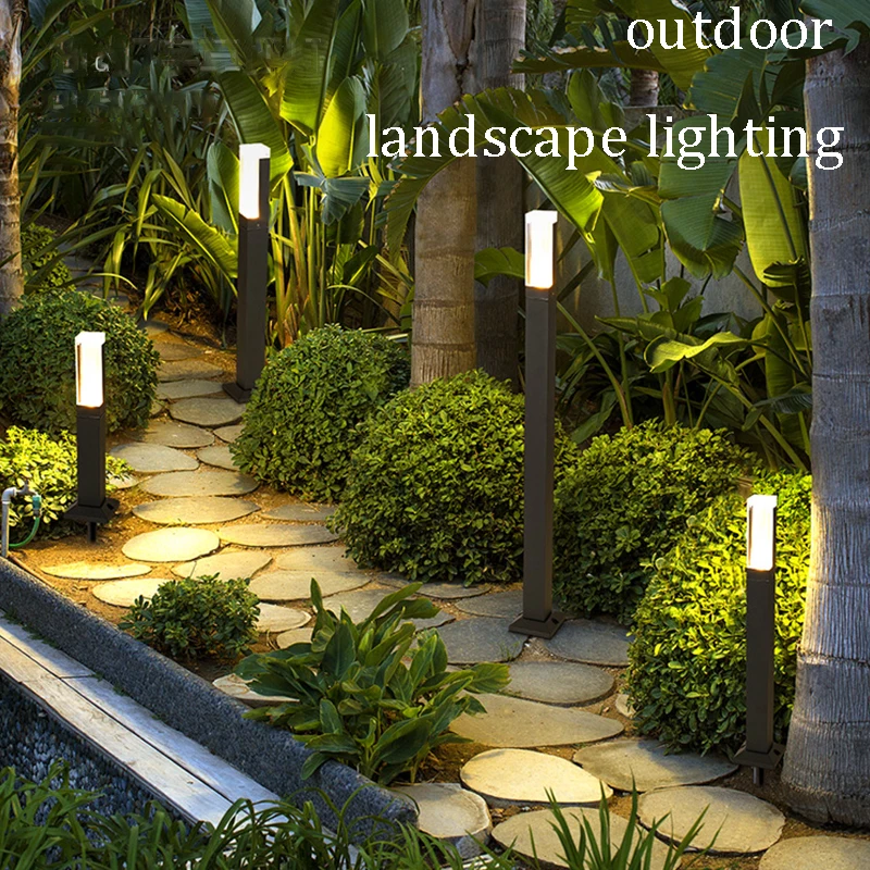 New Style Outdoor Waterproof IP65 10W LED Lawn Lamp Aluminum Pillar Garden decoration Path Square Landscape Bollards Lights