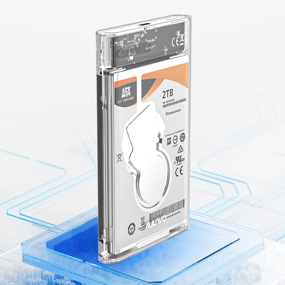 

Корпус для жесткого диска 2,5 дюйма, прозрачный, HDD/SSD